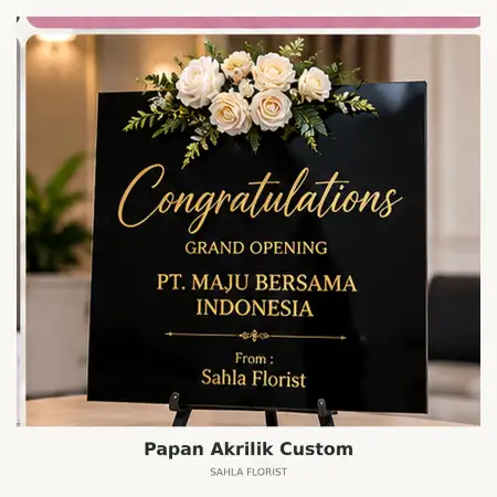 Papan Bunga Akrilik Kutoarjo